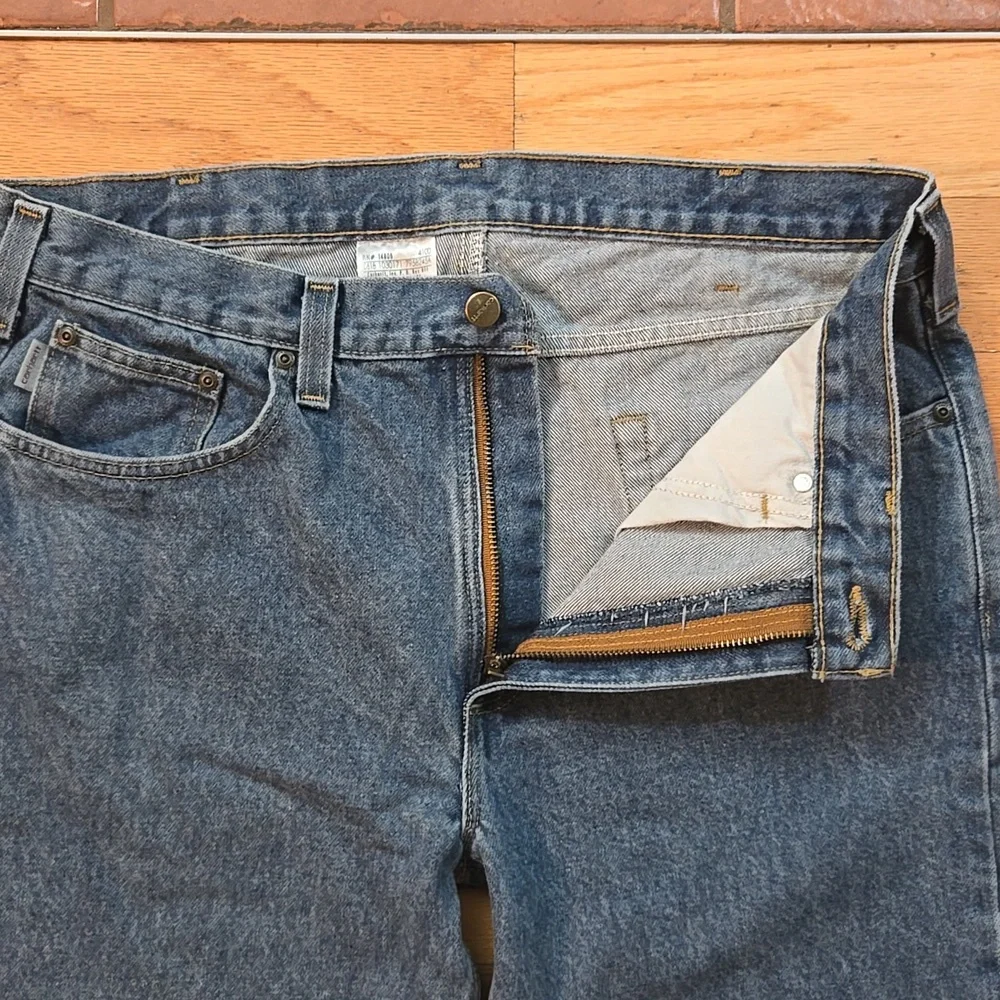 Carhartt Jeans Mens 36x44 (35x33 Actual) Relaxed Fit Straight Leg Denim - Picture 5 of 12